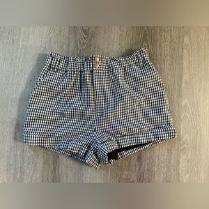 Blue and White Gingham Shorts